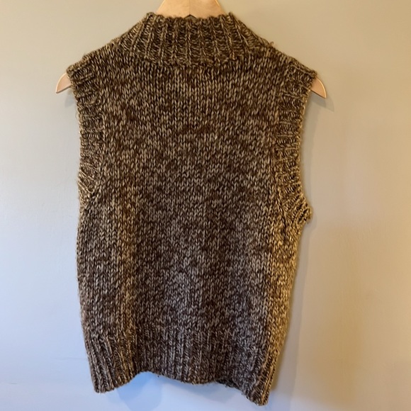 Sundance Sweater Vest Full Zip Mohair Alpaca Blend size Medium Mock Turtleneck - Picture 6 of 7